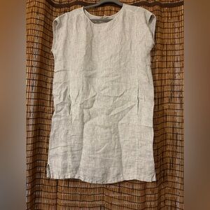 Eileen Fisher Black and White Grid Pattern dress